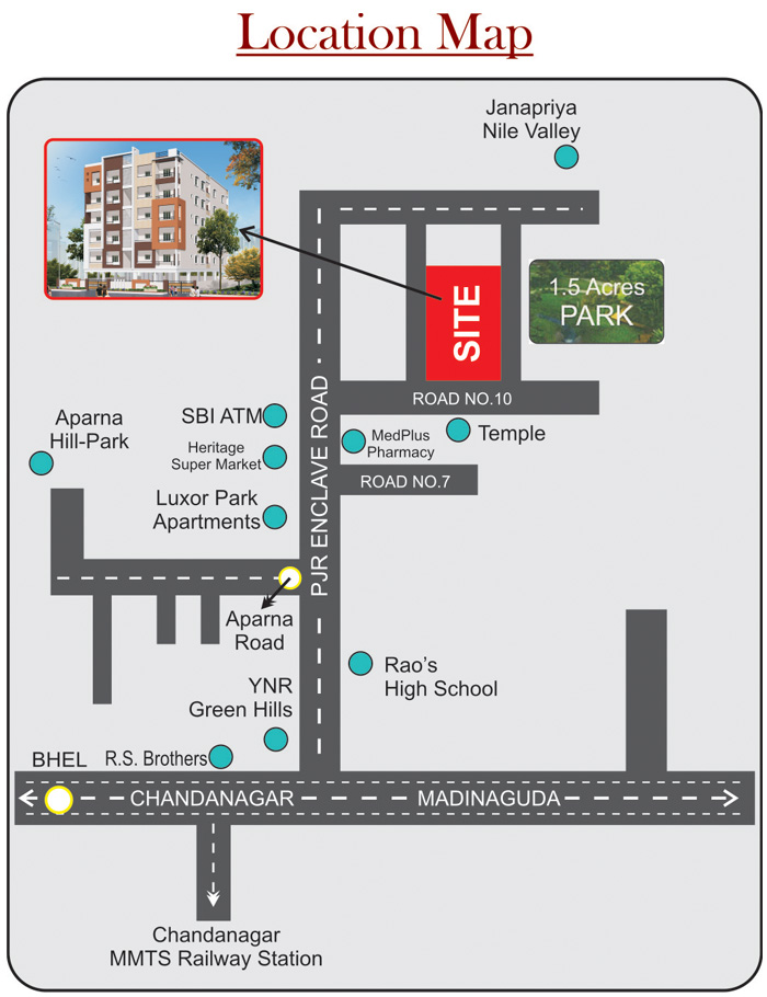 Sai Balaji Hills Location Map